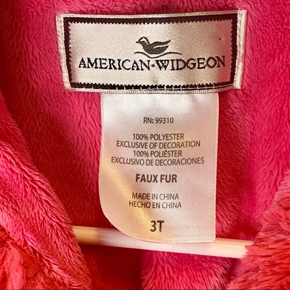 American Widgeon Pink Faux Fur Coat - Picture 2 of 6